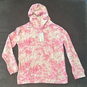 Cat & Jack Girl’s Bright Pink Tie Dye Hoodie 100% Cotton Size M NWT